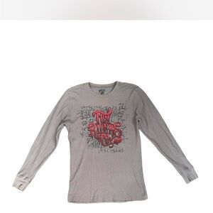 Fox Gray Long Sleeve with Red Graphic